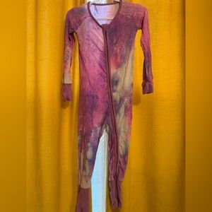 Little Sleepies Purple and Pink Tie-Dye Zippy 12/18